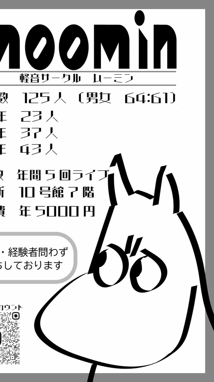 2026年度武蔵大学ムーミン