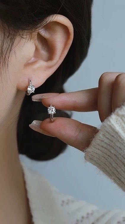 🟥💜 (R49) รวมของดีน่าใช้ - ต่างหูห่วงเพชร