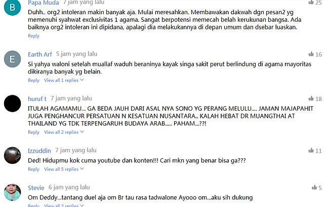 Ustaz Yahya Waloni Sebut Semua Youtuber Kafir Deddy Corbuzier Diminta Cari Makan Tempat Lain Hops Id Line Today