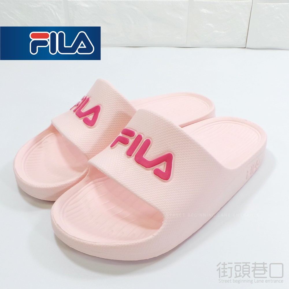 FILA 韓妞最愛 韓風 暢銷熱賣款 AB拖鞋 哈密瓜色 【街頭巷口 Street】 FL4-S355R-555