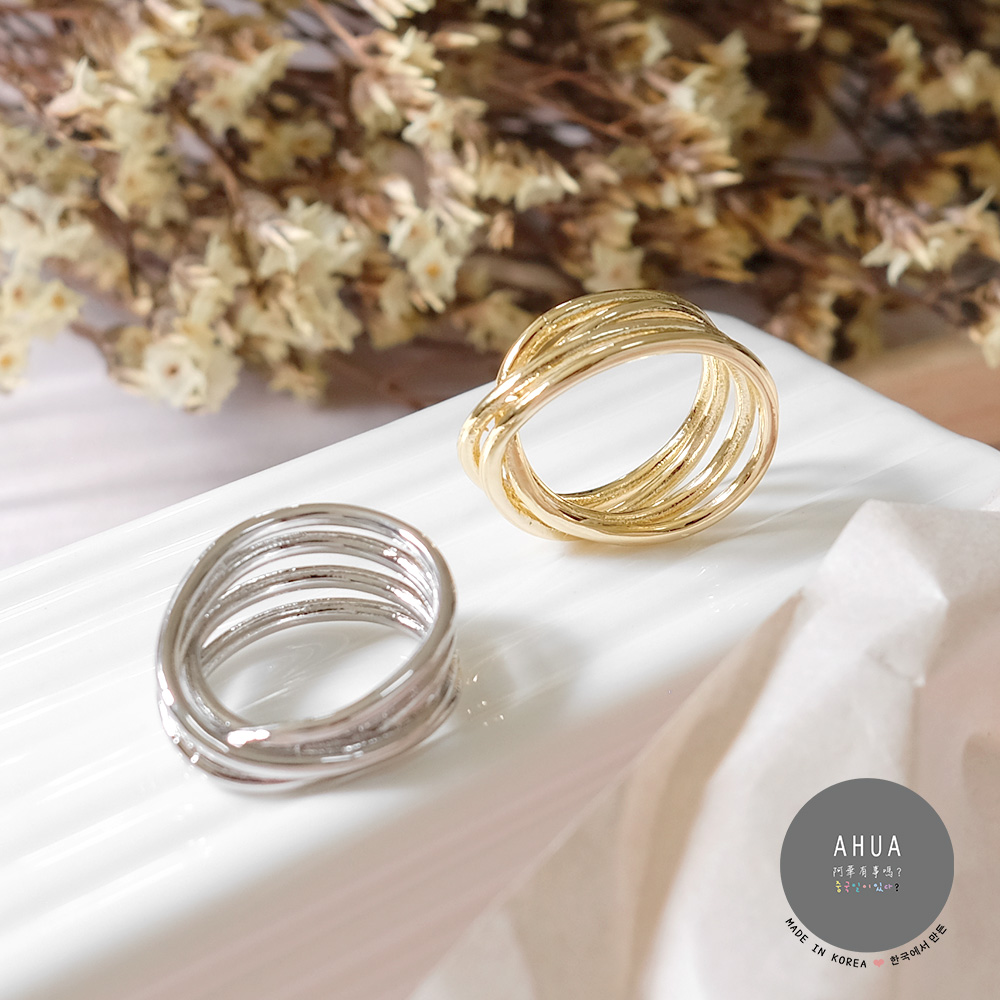 韓國飾品 簡約百搭四環戒指【A0379】