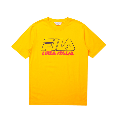 FILA #LINEA ITALIA 短袖圓領T恤-黃色 1TET-5434-YE