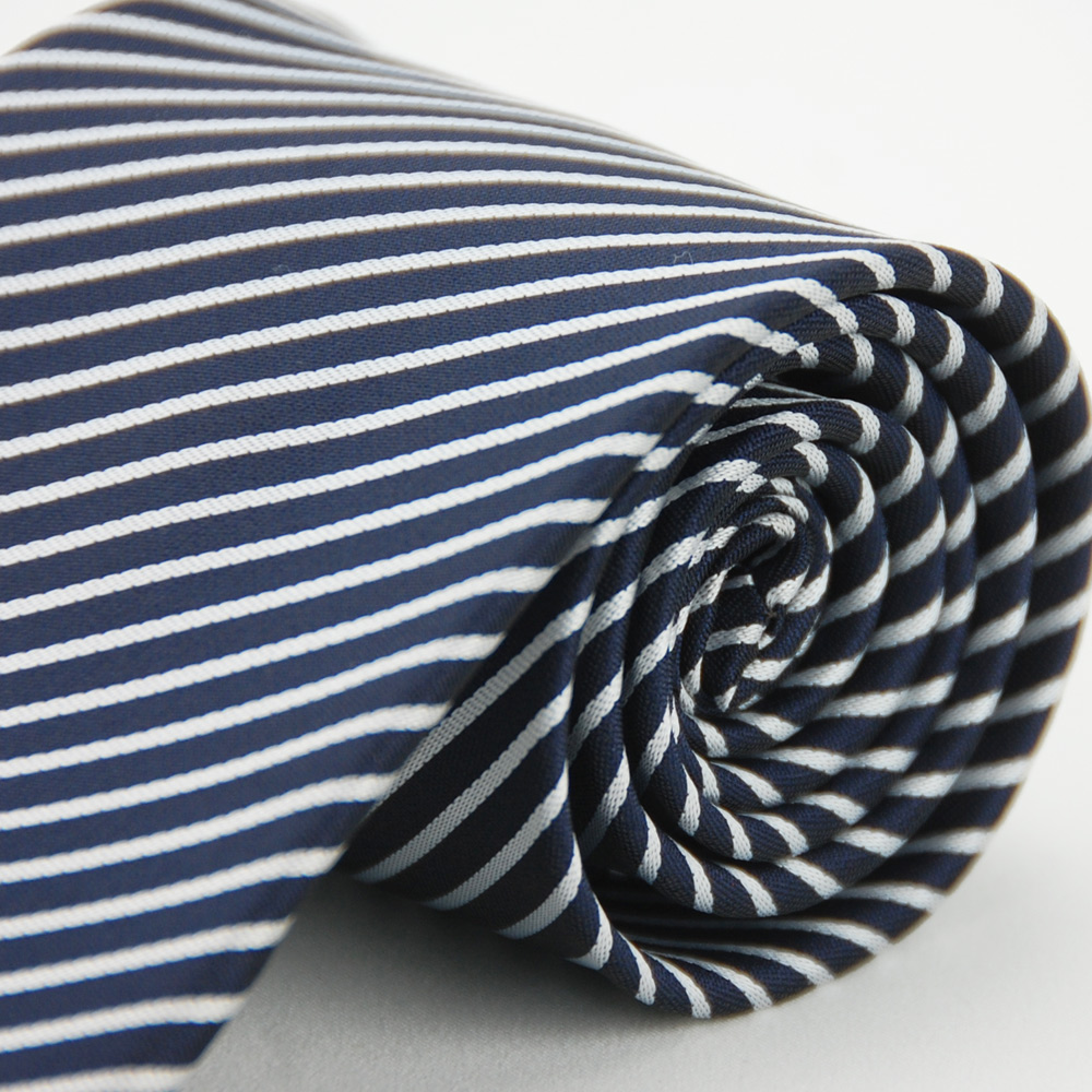 【雅派Alpaca】黑底白細斜紋領帶