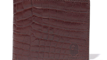 Bape Crocodile Pattern Leather Wallet 鱷魚壓紋真皮皮夾