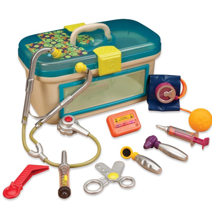 ★下單前請先詢問顏色，國外玩具顏色常常更新，以廠商為主喔★●孩子最愛角色扮演當醫生●生活常識與學習●培養為人服務的精神●想像力與永無止境的樂趣呼叫器需2個4號電池(未附)聽診器需3個水銀電池(內附)忙