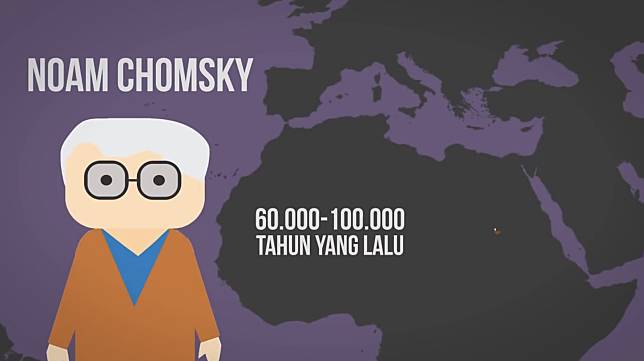 Kata Noam Chomsky, bahasa lahir pada 60.000-100.000 tahun lalu, wah lama juga ya?
