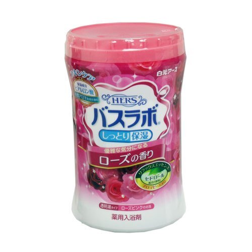 日本 白元 HERS 碳酸溫泉入浴劑 680g~浪漫玫瑰