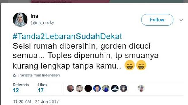 Kocak! Tanda Lebaran Sudah Dekat Versi Netizen