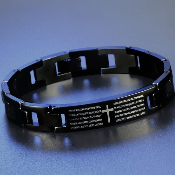 手鏈男潮韓版學生鈦鋼首飾品十字架