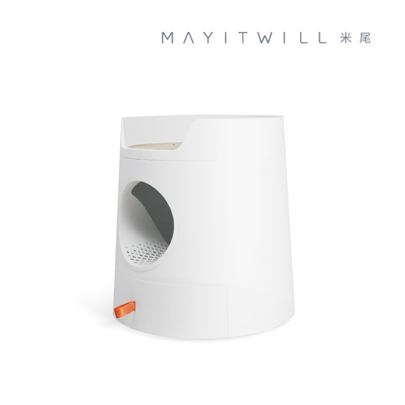 MAYITWILL 米尾 貓城堡抓板貓砂盆 純白質感 貓窩 貓抓板 貓砂盆 一體三用 多用途貓砂盆 可替換抓板 貓城堡