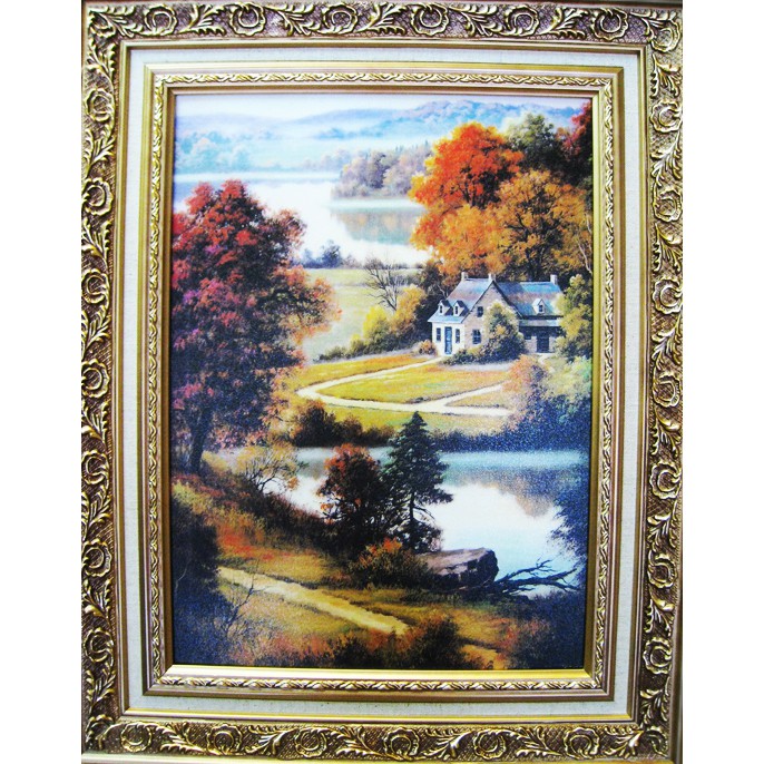 商品編號d3-9m商品簡介風景畫是雅俗共賞,不會出錯的室內擺飾,彷彿帶您走進世外桃源!山水畫和風景畫是居家最常見的字畫選擇，代表桃花人氣旺盛、充滿朝氣也讓空間更有遠景、家運更添氣勢!門房外要避免出門撞