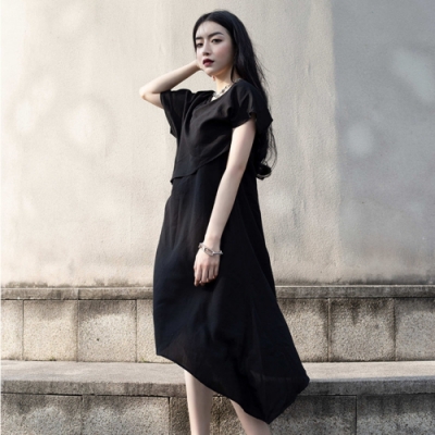 設計所在Style-簡約韓版兩件套薄款夏季不規則洋裝（兩色）