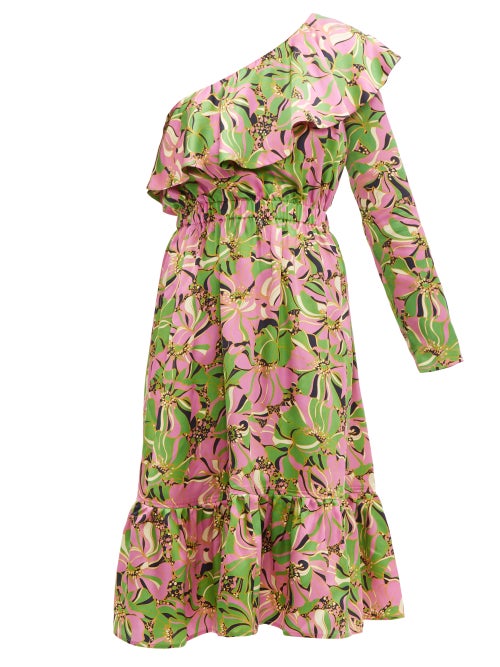 La DoubleJ - La DoubleJ's pink floral-print silk Boogie dress is designed for movement. The pebble-t