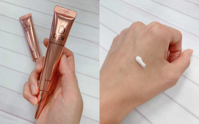 Kanebo DEW水潤撫紋美容液 20g／2,150元 會被稱為是”美容液”，就是因為看起來很豐潤，但一抹開卻像水感液態一樣真的很好延展又很快吸收。（圖／吳雅鈴攝影）