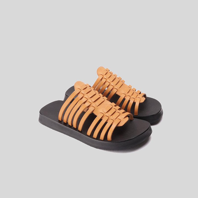 Tatava 細條編織涼拖 VT38 夕陽色