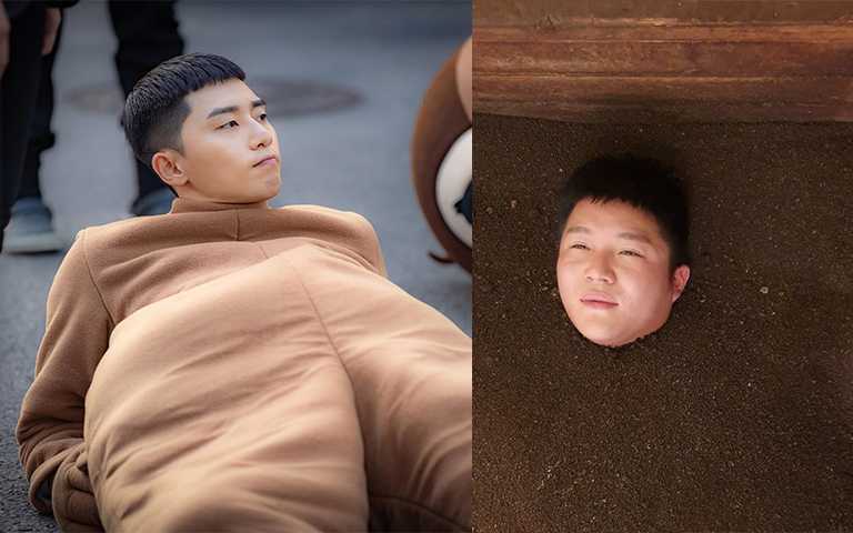 韓國諧星曹世鎬跟朴敘俊剪了同一顆頭，但把兩人放一起時尚度還是有差。(圖／JTBC，chosaeho IG)