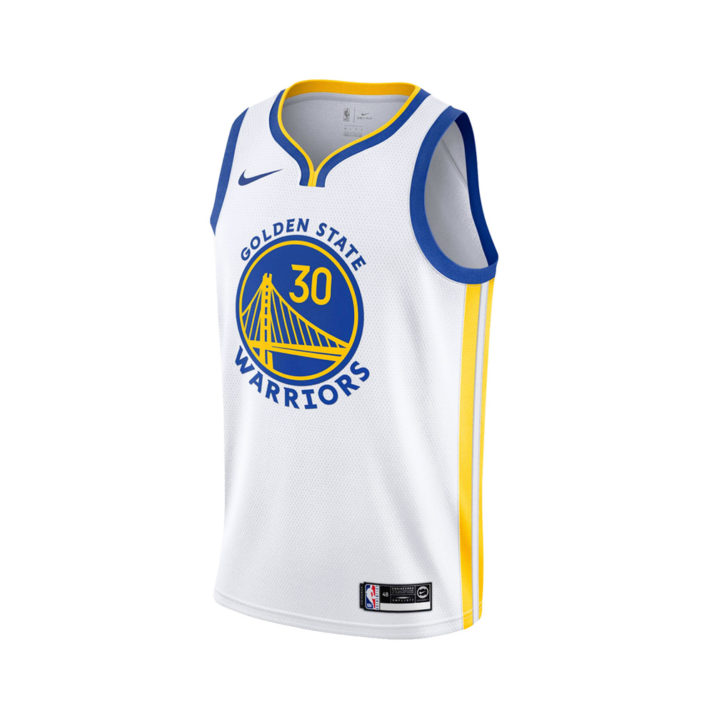 運動籃球背心品牌:NIKE型號:AV4945-101品名:Curry NBA Swingman配色:白色,藍色