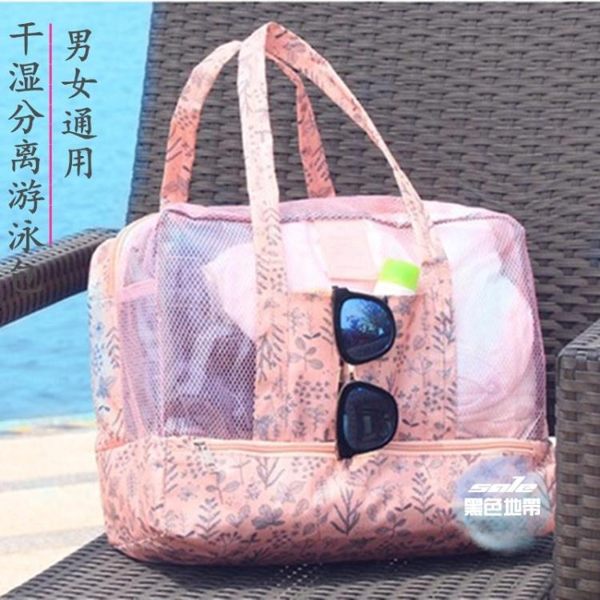 游泳包 沙灘包乾濕分離男女防水包大容量洗澡浴衣袋溫泉包游泳裝備收納袋 6色