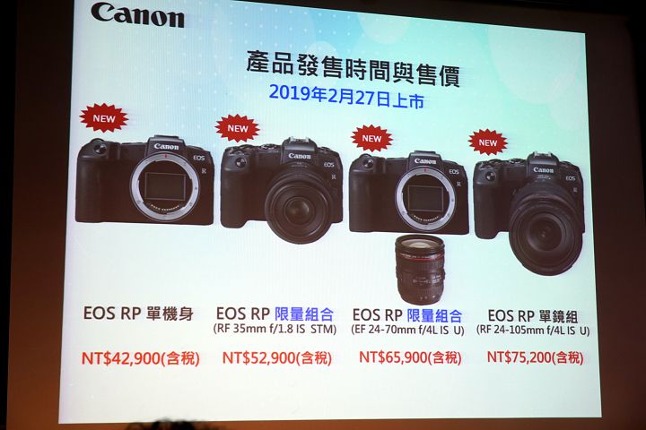 比一杯咖啡還輕！Canon EOS RP 全幅無反相機在台開賣，售價 42,900 元起。