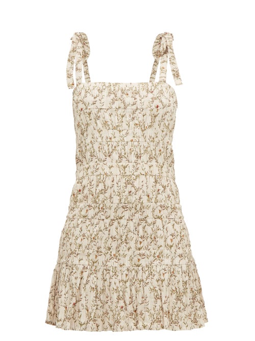 Sir - SIR's ivory Alba mini dress is patterned with a stone-fruit print which was hand-designed for 