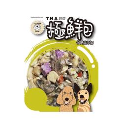 ◎天然保健品添加，業界第一|◎專業營養比例，最適合毛寶貝使用|◎完全無添加任何防腐劑等化學原料品牌:T.N.A.悠遊種類:鮮食/餐包適用階段:全犬體型:全犬主成分:蔬菜,雞肉成分:新鮮雞肉、時蔬、天然