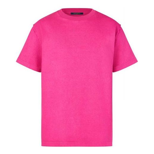 Men's LOUIS VUITTON SS21 Casual Solid Color Short Sleeve Pink