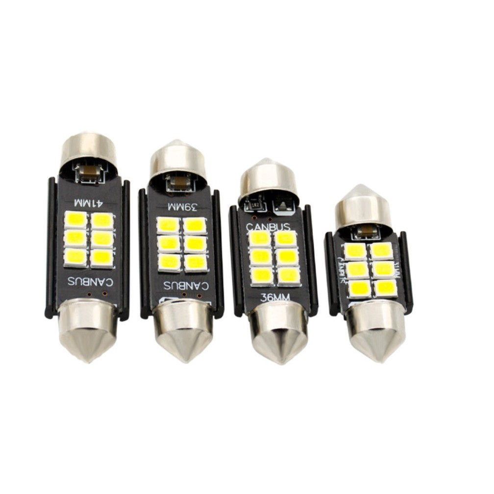 保固3個月 買5贈一 長度：31mm電壓：12v材質：玻纖板+鋁高亮3030晶片 雙尖燈無極性 超亮顯色性強、低耗能、散熱好 通用標準雙尖插頭LED屬半導體固態光源，抗震動、防水、光效高LED車燈是傳