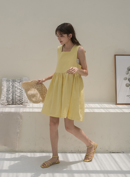 黃橘色涼鞋穿搭 黃色涼鞋