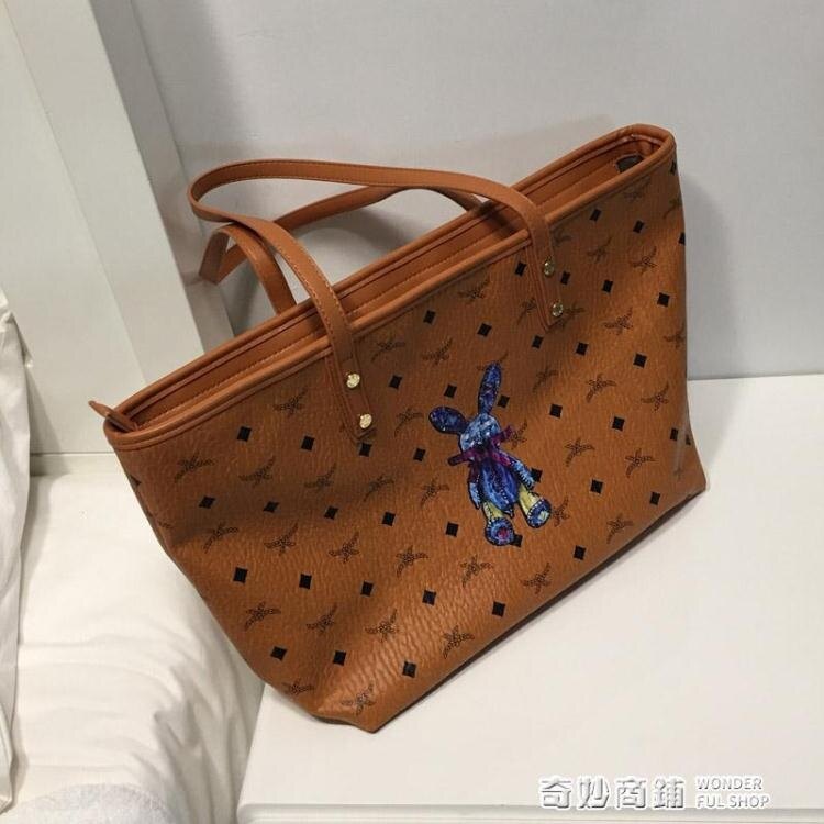 通勤大包包2020新款托特包大容量軟皮簡約手提單肩包女包購物袋潮