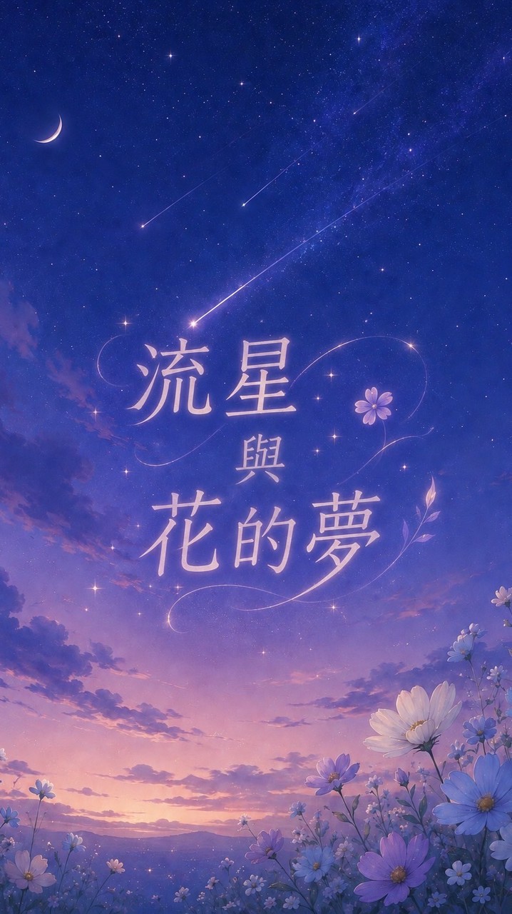 流星與花的夢 實現你的夢想 我的花園世界 鮮花賀卡教學
