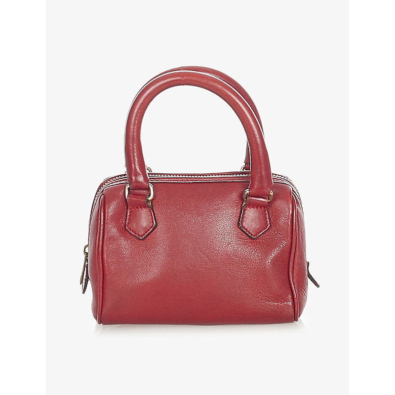Reselfridges Red Pre-loved Celine Leather Top-handle bag 9x13.5x6.5cm