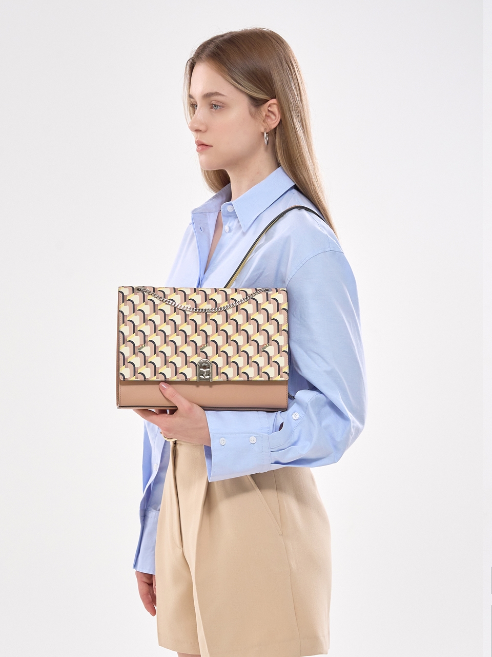 ROSA.K Amilie Monogram MM Shoulder Bag