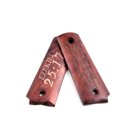 1911 以西結書 25:17 實木手槍握把片 護片 COLT MEU M45A1