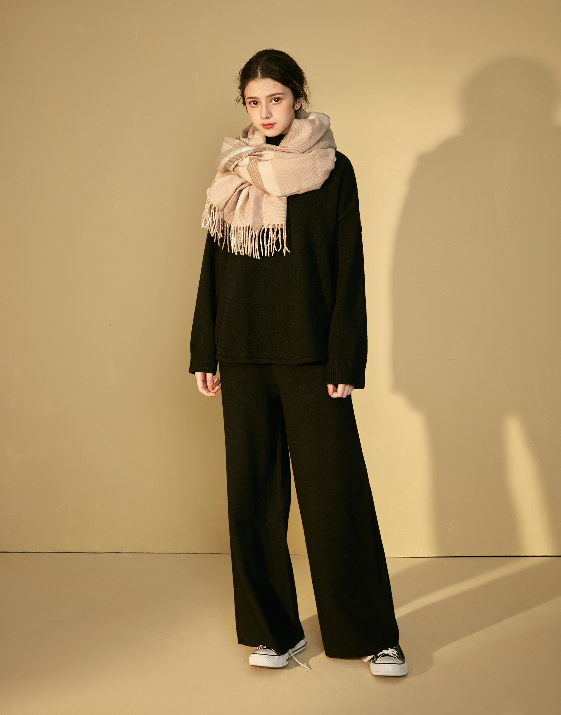 精選舒適毛線/腰間做鬆緊帶/無內裡/無口袋/簡單百搭