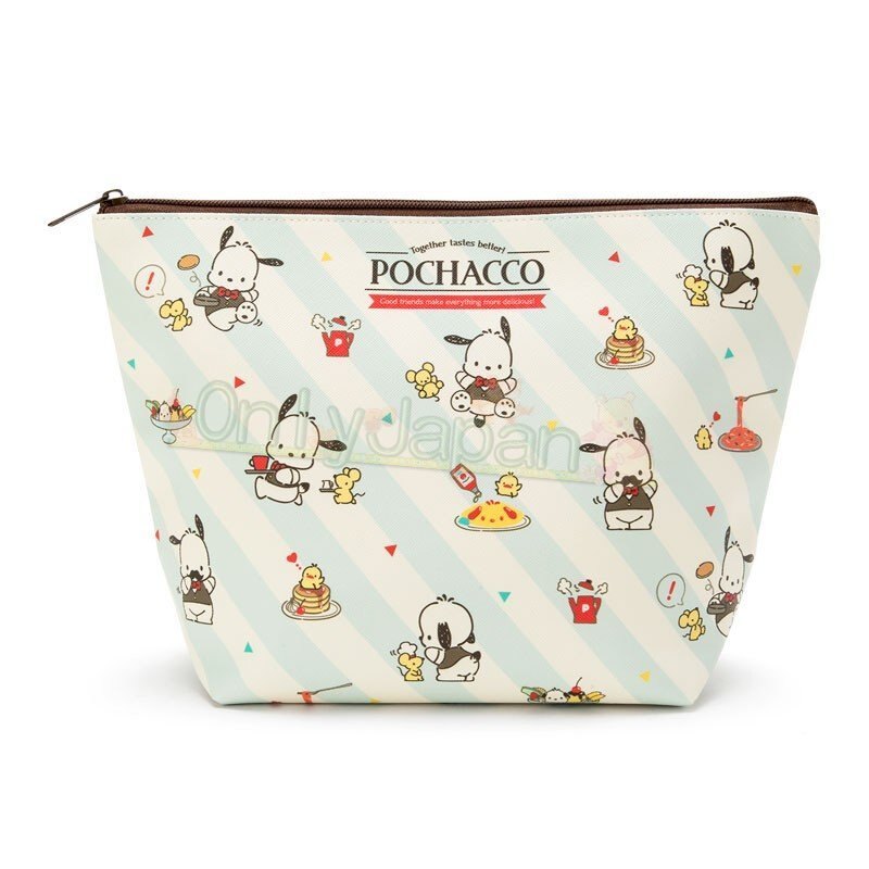 【真愛日本】4901610643464 梯形寬底化妝包L-PC廚師AAFE 帕洽狗 pc狗 小物收納包 化妝包 彩妝收納 萬用包 筆袋 鉛筆盒 文具收納