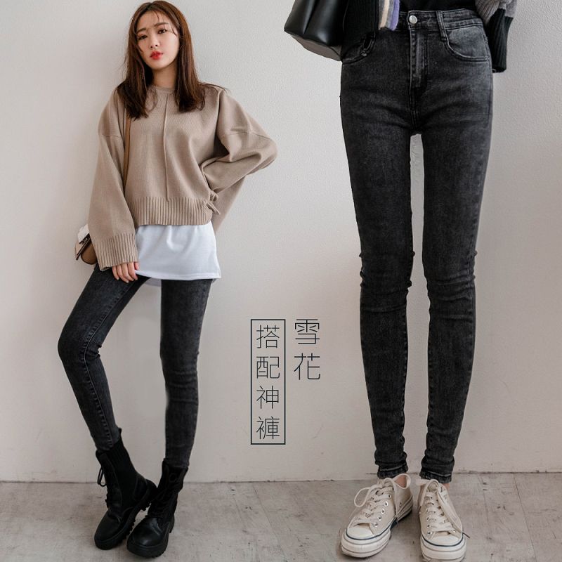 ★現折100★水洗感！黑灰彈力牛仔褲(共1色，S-XL)0323 預購【NJ0653EC】