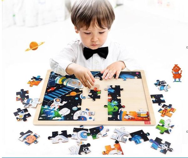 TOI拼圖木質兒童拼板寶寶益智早教地圖拼圖1-2-3-6周歲男女孩玩具