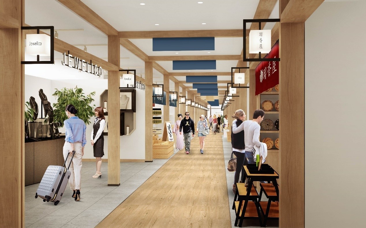 圖9：進駐約60間商店的購物專區，讓旅客可以體感日本各地的文化，入手各式伴手禮以及旅遊所需的周邊商品。（照片來源：ⒸSumitomo Fudosan Retail Management Co.,Ltd.）