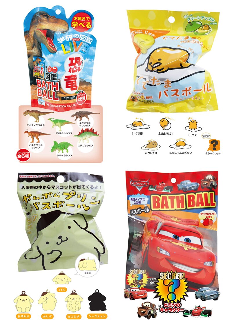 卡通沐浴球，Cars/三麗鷗/復仇者聯盟/哆啦A夢/布丁狗/TOMICA/蠟筆小新/蛋黃哥，X射線【C035788A】