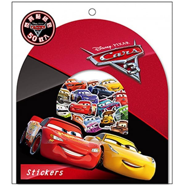 ★一包有25張不同造型的Cars3電影角色貼紙 每一張貼紙會重覆一次圖案 一包一共50張貼紙 ★裡面有閃電麥昆和其他不同賽車圖案 貼紙都閃閃亮亮的喔！ 還有可愛的脫線呢! ◆簡潔包裝方便攜帶。 *適讀
