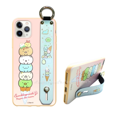 日本最熱門的療癒角色-角落生物 腕帶支架可單手使用防止摔落 金屬環扣可掛吊繩或吊飾 優質柔軟TPU 裝卸容易 可愛圖案 精緻印刷