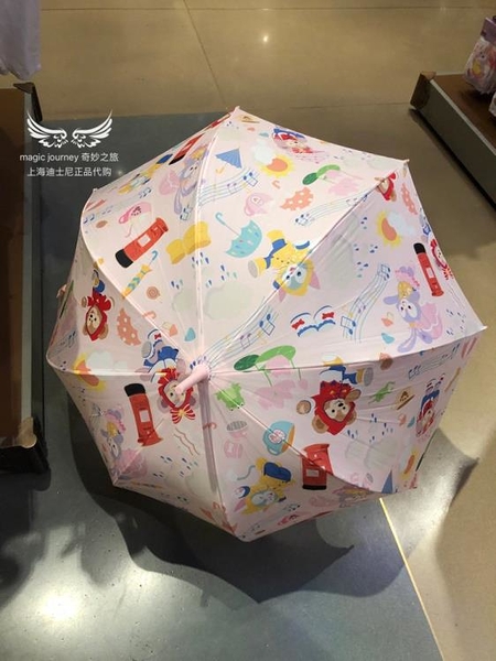 上海迪士尼國內代購雨衣系列達菲熊雪莉玫星黛露新款長柄傘晴雨傘