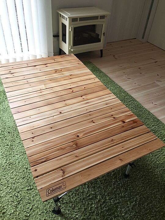 コールマン ナチュラルウッドロールテーブル キャンプ テーブル 2段階調節可 高さ調整が二刀流！？】Colemanナチュラルウッドロールテーブル