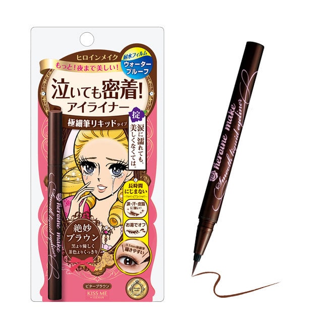 KISS ME 花漾美姬零阻力經典復古棕眼線液筆(0.4ml)