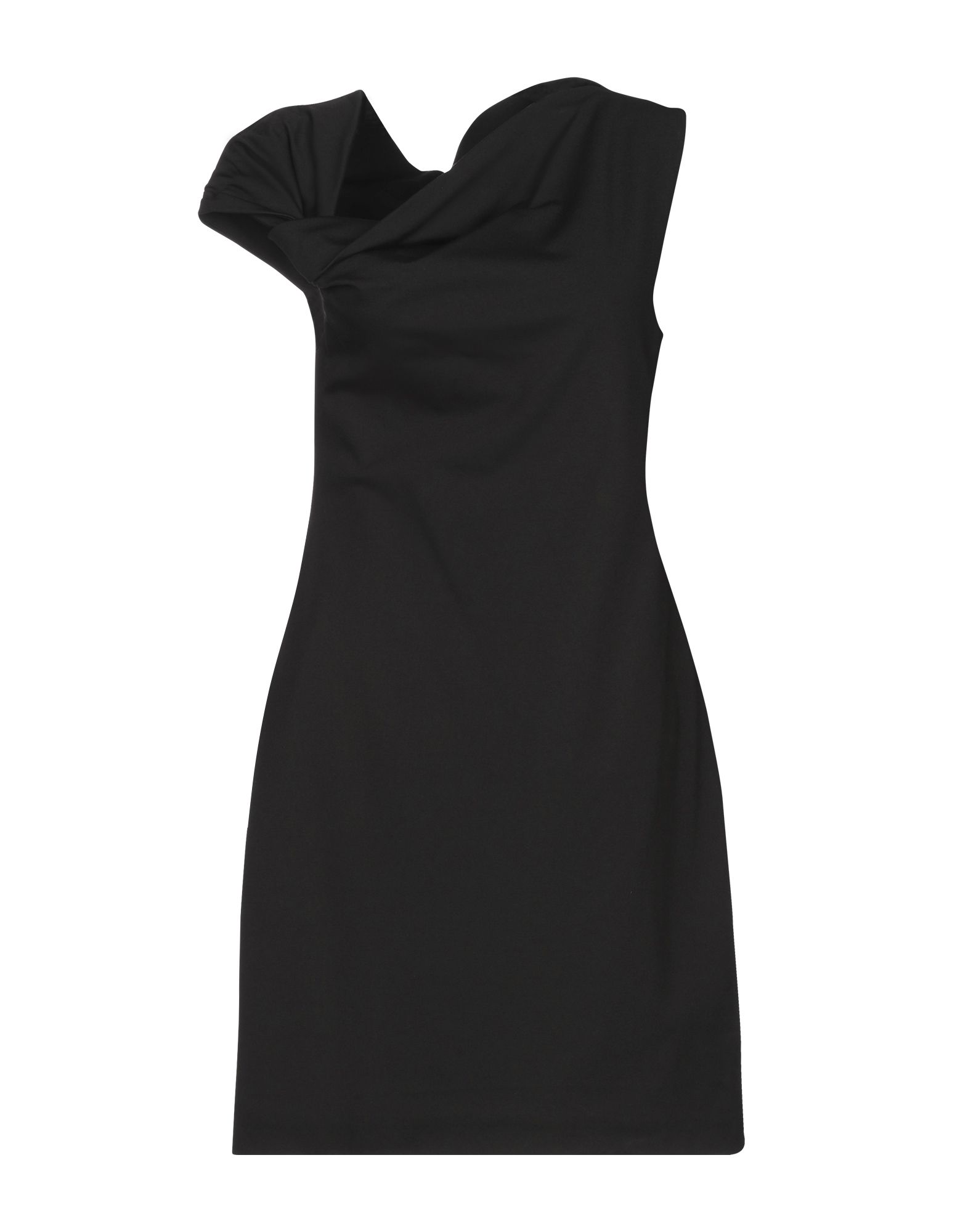 jersey, no appliqués, basic solid color, collar with draped neckline, sleeveless, no pockets, no fas