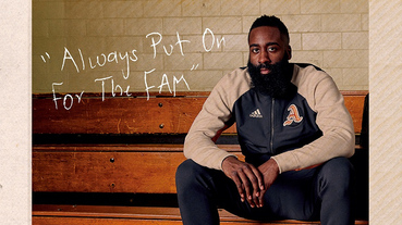 官方新聞 / James Harden 上身的撞色校園風格 adidas VRCT 運動外套亮眼登場