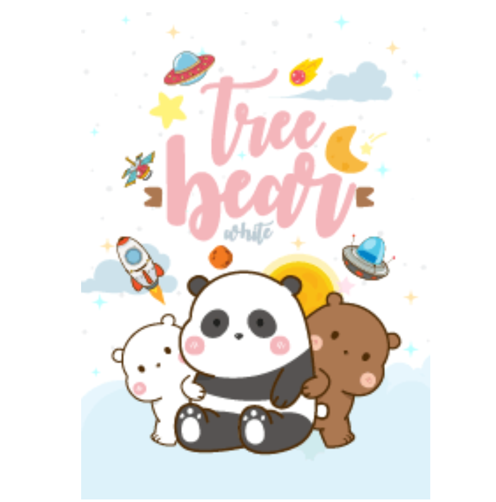 Bear Lovely Galaxy White