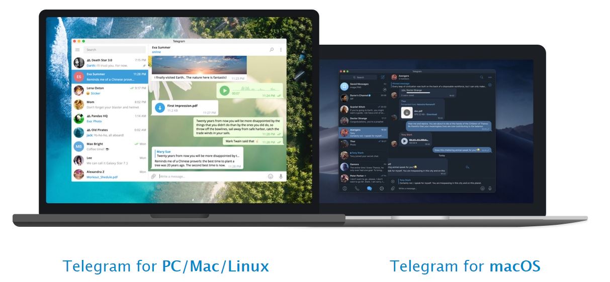 歸功於開源授權，凡是你想得到的平台，幾乎都有 Telegram。