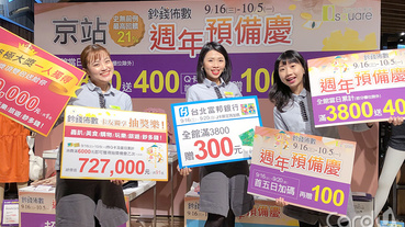 101週慶打頭陣送18% 京站鈔錢佈數回饋21%