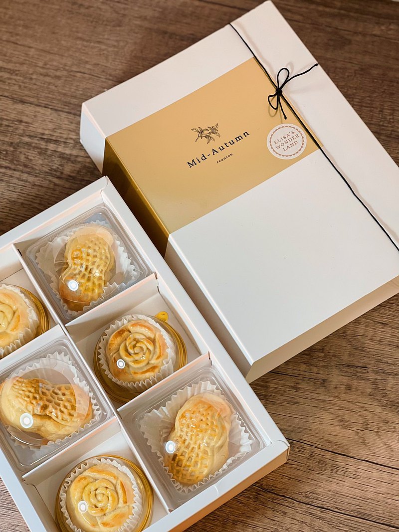 【花生好事】 中秋奶黃流心月餅禮盒